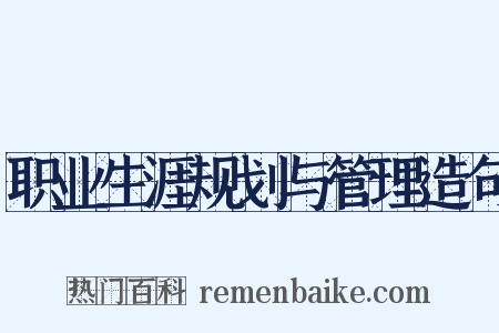 职业生涯规划与管理造句是什么意思的图片